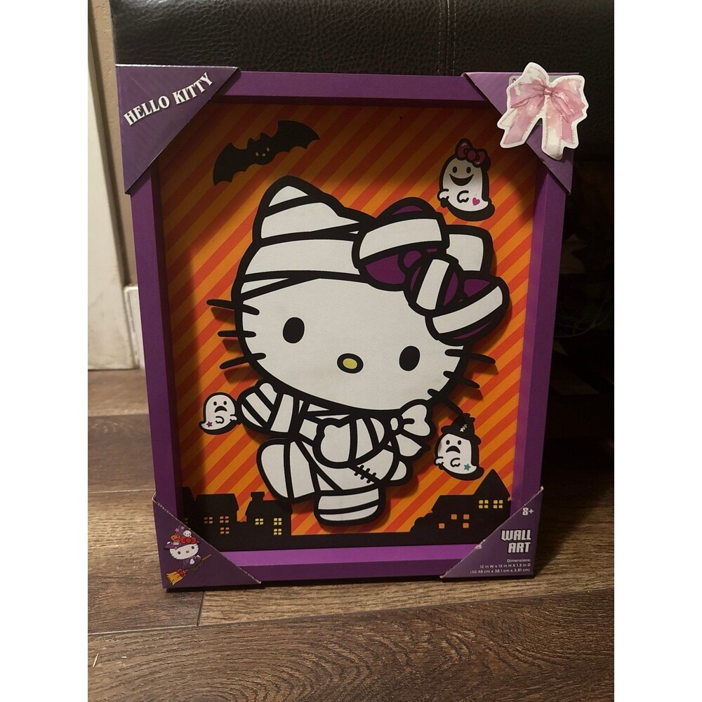 Halloween Hello Kitty Mummy Wall Art